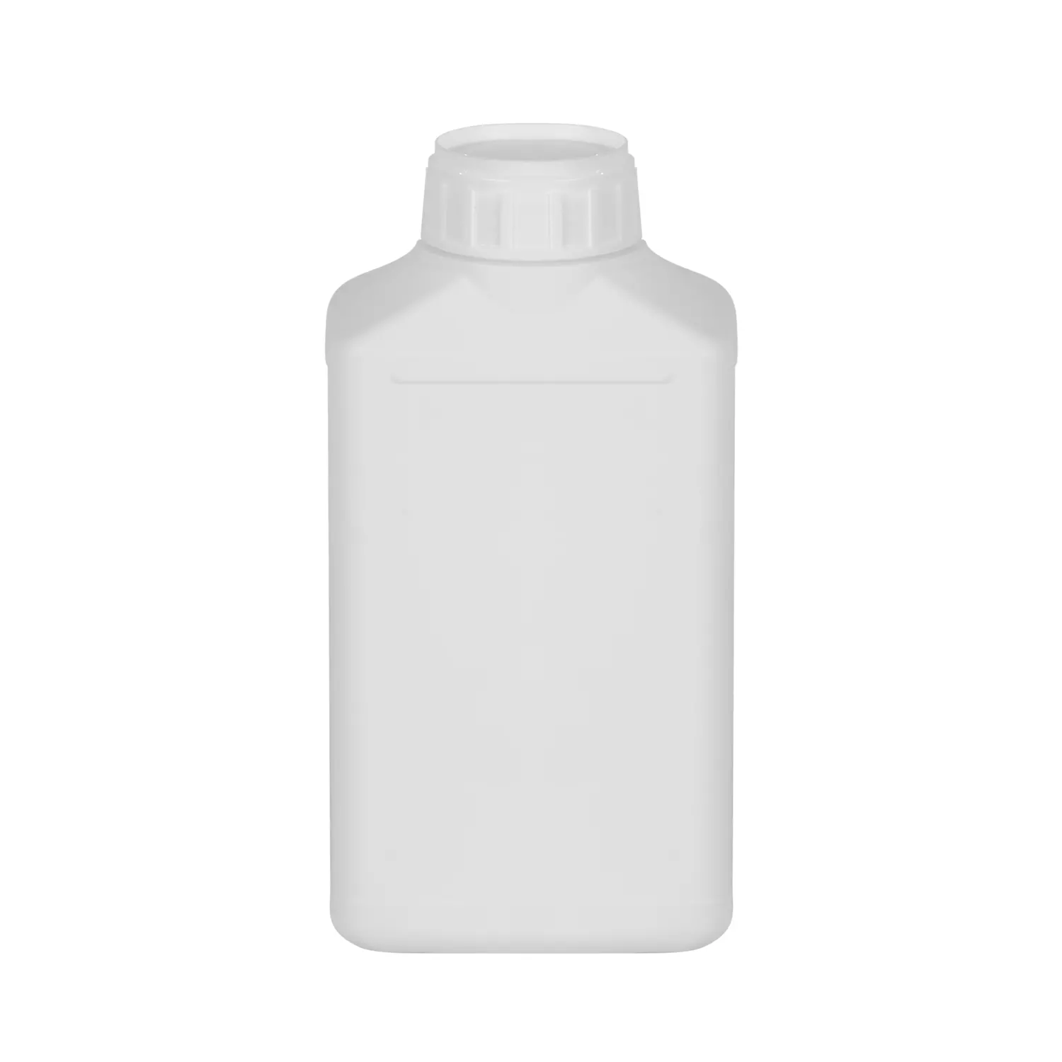 1.000 cc Eckige Weiße Polyethylenflasche