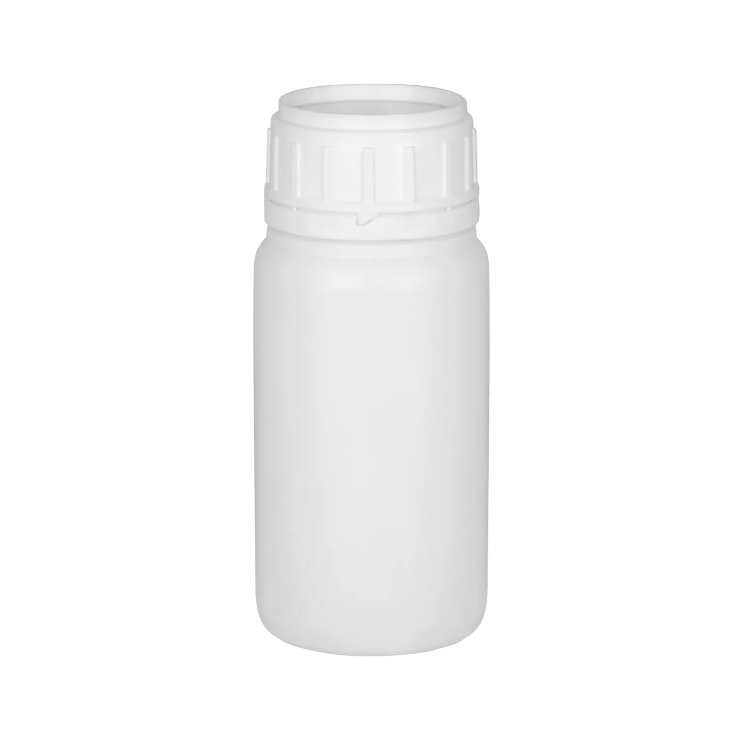 250 cc Weißes Polyethylenflasche mit SK 50 Sicherheitsverschluss für Agrarchemikalien