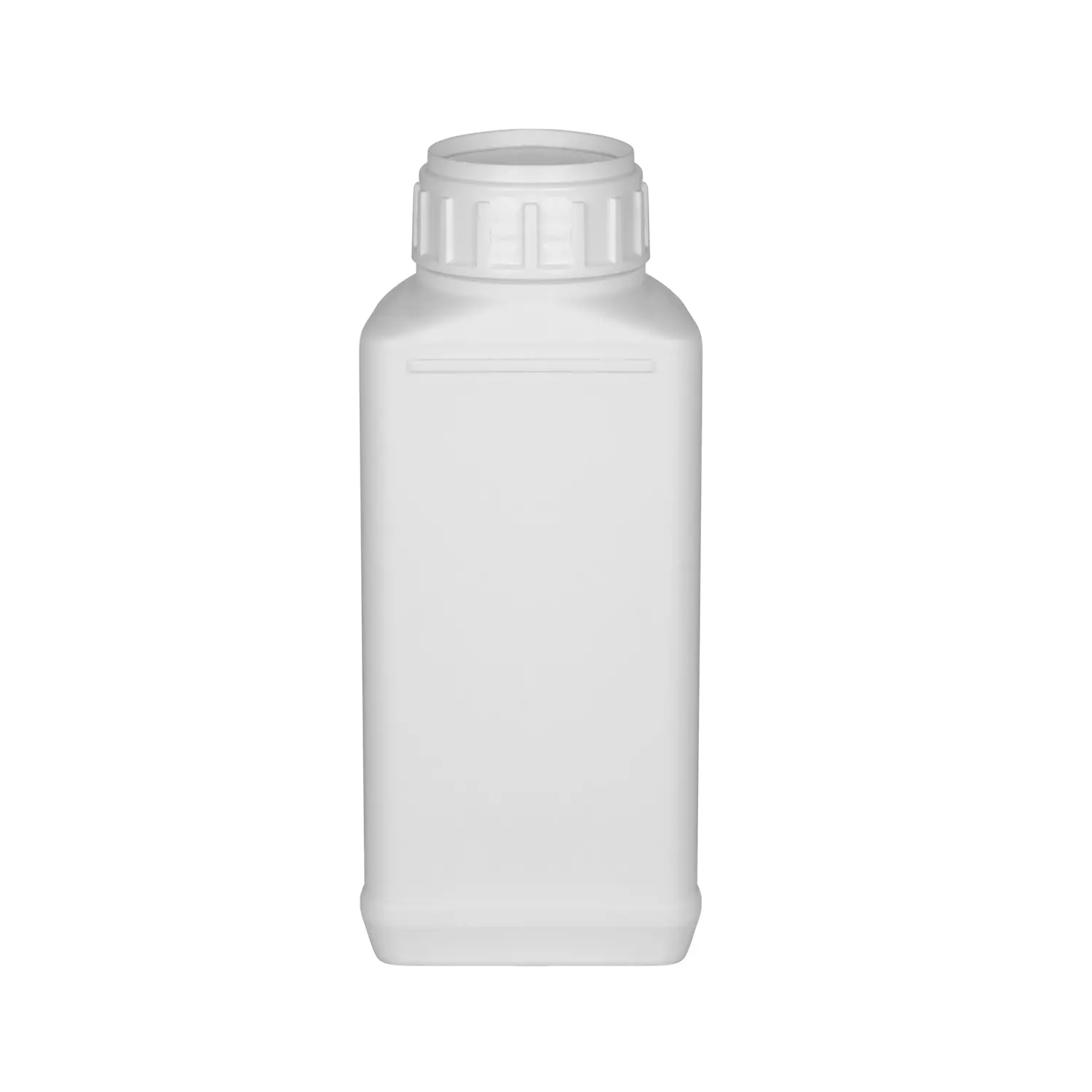 500 cc Eckige Weiße Polyethylenflasche