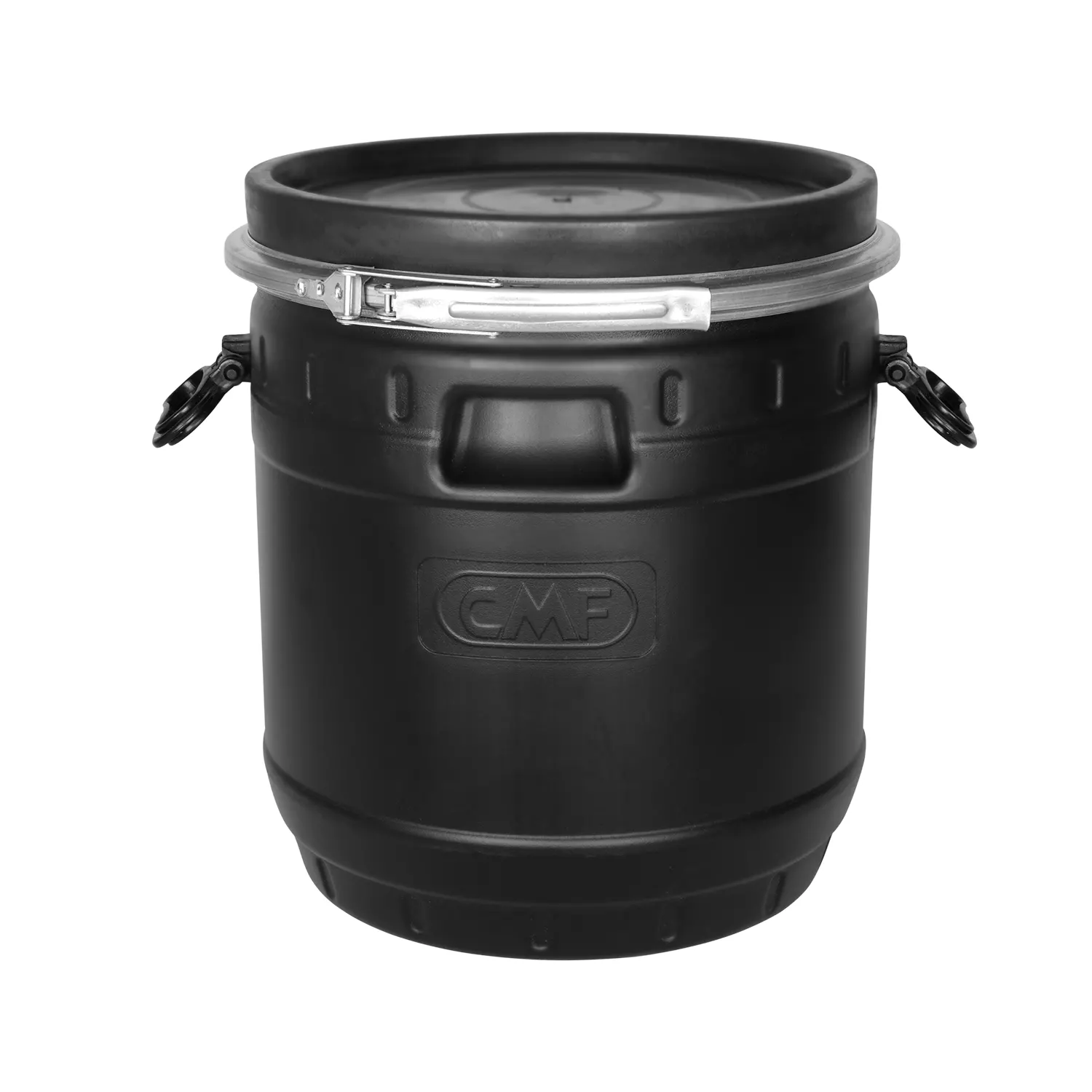 Le Canister Industriel Noir En Polyéthylène À Anneau De 30 Litres