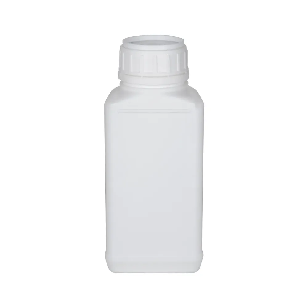 Bouteille Carrée En Polyéthylène Blanc SK 50 Verrouillable De 500 cc